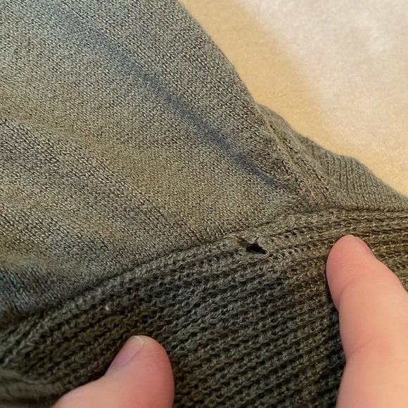 Olive ribbed handkerchief XS a.n.a. cardigan with pockets - Picture 5 of 5